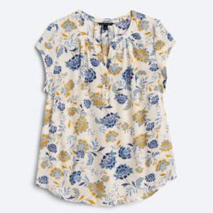 41 Hawthorn Morey Split Neck Short Sleeve Blouse, 1X